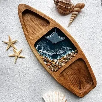 Wood_N_Sea Лодочка со скатом мл-1