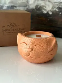 Gentle Art Кошка Миндаль и цветы вишни (рыжий, деревянный фитиль)