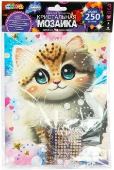 MultiArt Кристальная мозаика Котик CRYST-114748