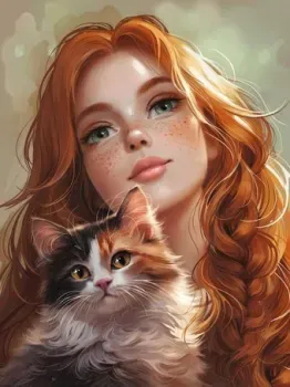 Феникс+ Рыженькая с кошечкой 70815