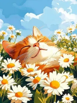 Феникс+ Кот и ромашки 70817