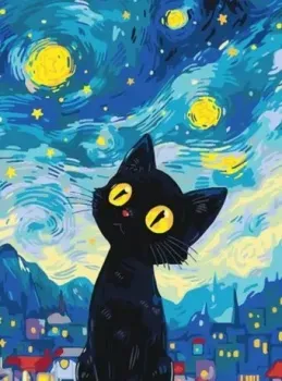 PaintLine Котенок. Звездная ночь PL-00253