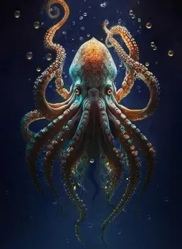 Молли Осьминог морских глубин 40x50 FHR0572