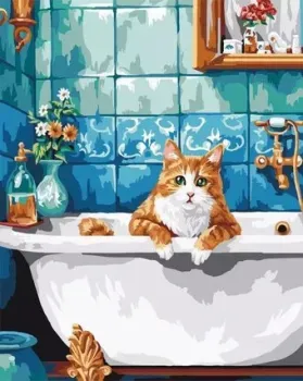 ILikeGift Кот в ванной GLA143
