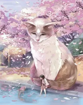 Феникс+ Кот в сакуре 67976
