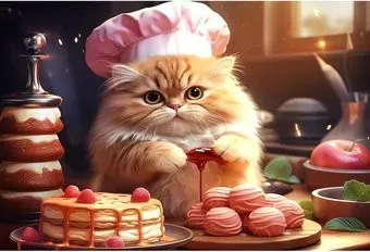 Рыжий кот Котик-пекарь НД-0378