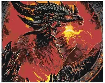 SLAVINA Черный дракон 40 x 50 см FNBB-dragoninthering4050