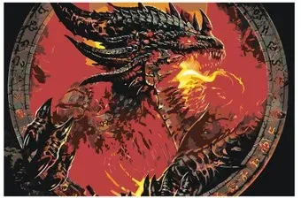 SLAVINA Чёрный дракон в кольце 40 x 60 FNBB-dragonintheringv2