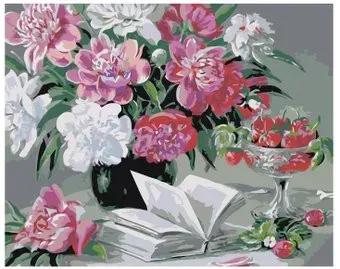 SLAVINA Пионы и книга Z-AB129