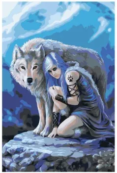 SLAVINA Девушка и волк FNBB-girlwolf4060v6