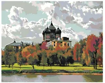 SLAVINA Церковь в осеннем парке Z-Z4209