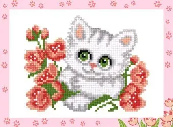 ФРЕЯ Котенок с цветочком ALVS-006