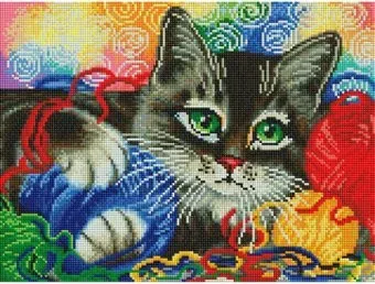 Белоснежка Котик с клубочками 600-ST-S