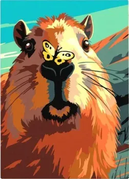 Red Panda Капибара и бабочка p55269