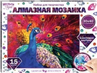 MultiArt Павлин AM30X40-MULTI38