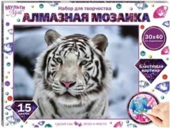 MultiArt Белый тигр AM30X40-MULTI36