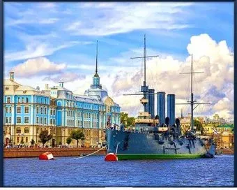 Алмазная Живопись Крейсер Аврора АЖ-1955