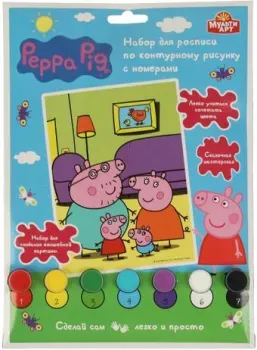 MultiArt Свинка Пеппа 100CANV17X23-PP