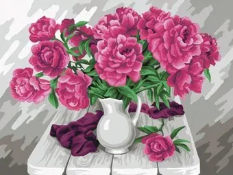 Три совы Яркие пионы КК_44061