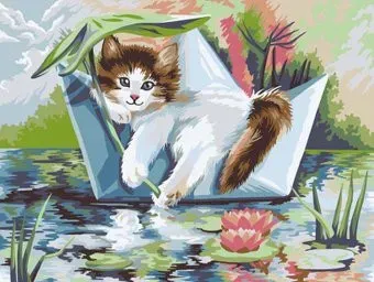 Три совы Котик в кораблике КК_44072