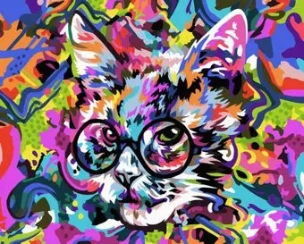 Три совы Абстрактный кот КХ_44161