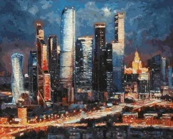 Белоснежка Вечерние огни Москва Сити 200-AB