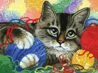 Белоснежка Котик с клубочками 3005-CS