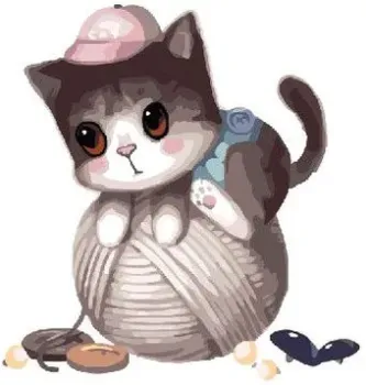 PaintBoy Котик с клубком GX8400
