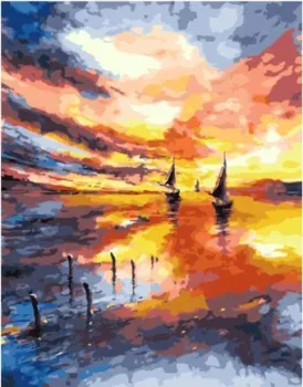 PaintBoy Парусные лодки на закате GX34370