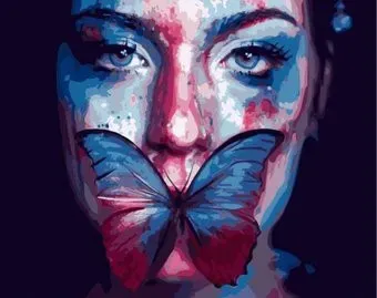 PaintBoy Лицо девушки и бабочка GX38169