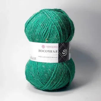 Пехорка Носочная 875 100 г 200 м (зелено-изумрудный)