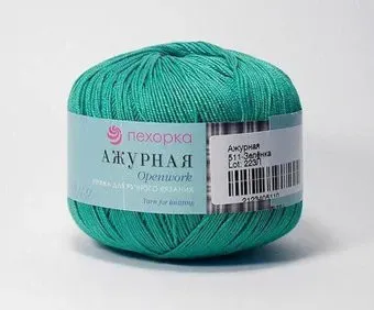 Пехорка Ажурная 511 50 г 280 м (зеленка)
