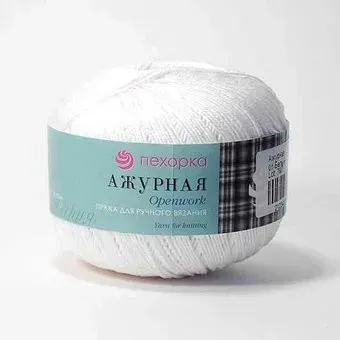 Пехорка Ажурная 01 50 г 280 м (белый)
