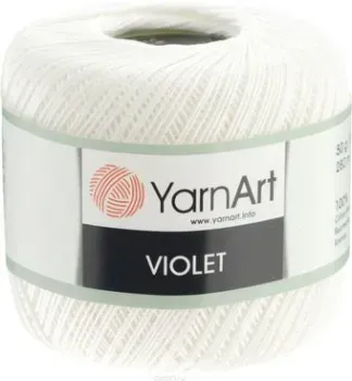 Yarnart Violet 1000 (282 м, белоснежный, 6 мотков)