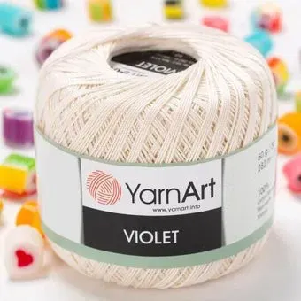 Yarnart Violet 6282 (282 м, молочный, 6 мотков)
