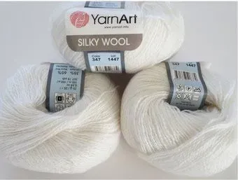 Yarnart Silky Wool 347 25 г 190 м (белый)
