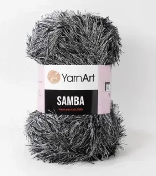 Yarnart Samba 100% полиэстер к-64 100 г (150 м, чернобурка)