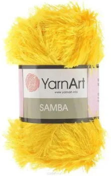 Yarnart Samba 100% полиэстер 5500 100 г (150 м, ярко-желтый)