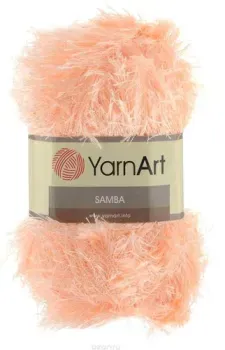Yarnart Samba 100% полиэстер 204 100 г (150 м, персиковый)