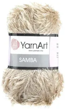 Yarnart Samba 100% полиэстер 04 100 г (150 м, светлый бежевый)