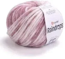 Yarnart Raindrops 2905 50 г 115 м (сухая роза с белым)