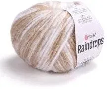 Yarnart Raindrops 2902 50 г 115 м (бежевый с белым)