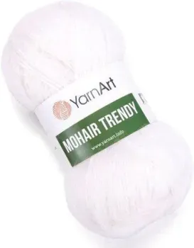 Yarnart Mohair Trendy 101 100 г 220 м (белый)