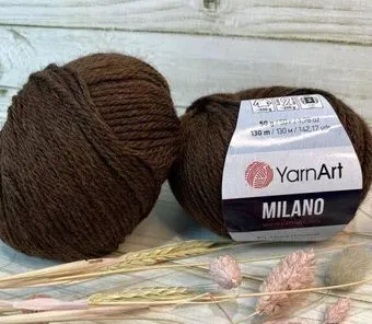 Yarnart Milano 871 50 г 130 м (коричневый)