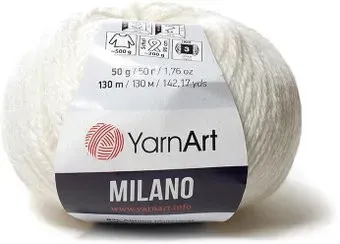 Yarnart Milano 852 50 г 130 м (молочный)