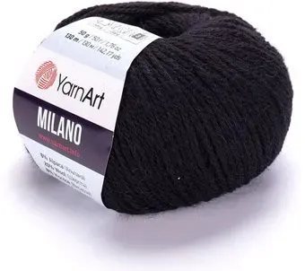 Yarnart Milano 850 50 г 130 м (черный)