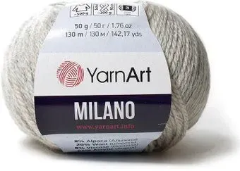 Yarnart Milano 866 50 г 130 м (светлый серый)