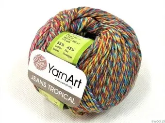 Yarnart Jeans Tropical 612 50 г 160 м (коричневый; желтый)