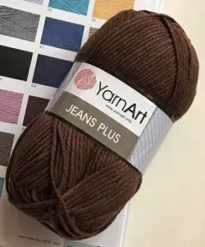 Yarnart Jeans Plus 70 100 г 160 м (коричневый)