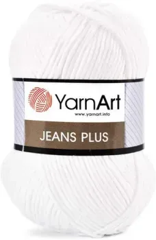 Yarnart Jeans Plus 62 100 г 160 м (белый)